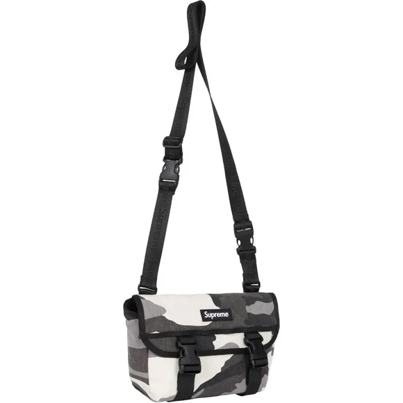 Supreme Mini Messenger Bag in Snow Camo SS25 Water resistant Cordura® cotton